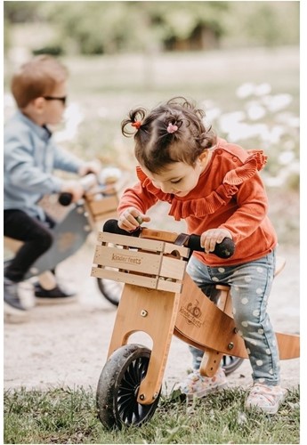 Kinderfeets Bicicleta de equilibrio y triciclo de madera 2 en 1 Tiny Tot Plus bambu
