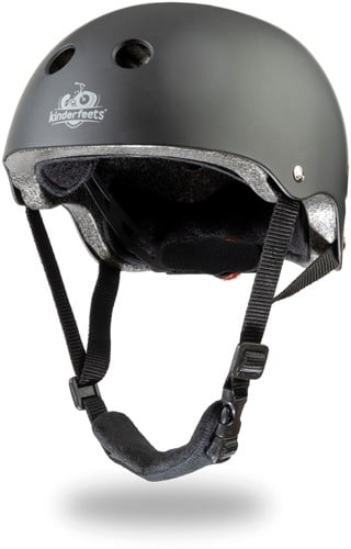 Kinderfeets kinderhelm voor op de fiets / fietshelm voor kinderen - mat zwart