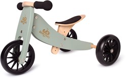 Kinderfeets Bicicletta a bilanciamento in legno 2-in-1 e triciclo da 1 anno Tiny Tot - Salvia