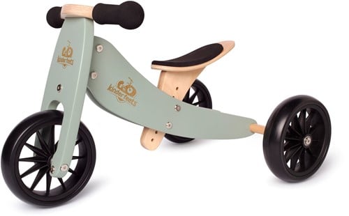 Kinderfeets 2-in-1 houten loopfiets & driewieler vanaf 1 jaar Tiny Tot - Sage