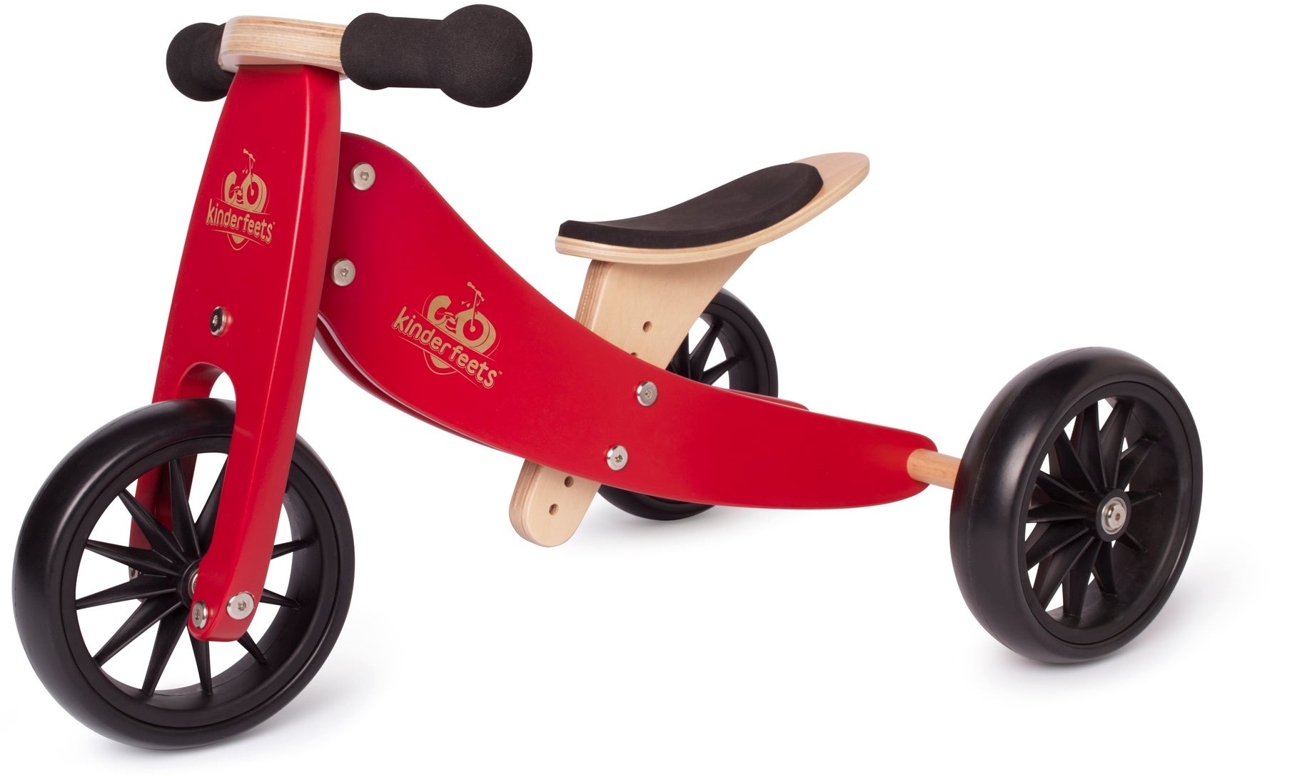 Kinderfeets TKinderfeets houten loopfiets & driewieler - Cherry Red kopen?