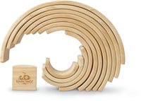 Kinderfeets houten speelgoed regenboog groot - Naturel-2
