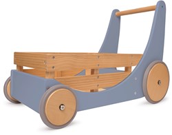 Kinderfeets 2-in-1 houten opbergkar & loopwagen - Slate Blue OP=OP