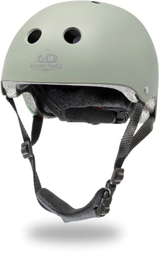 Kinderfeets kinderhelm voor op de fiets / fietshelm voor kinderen - mat Silver Sage Groen